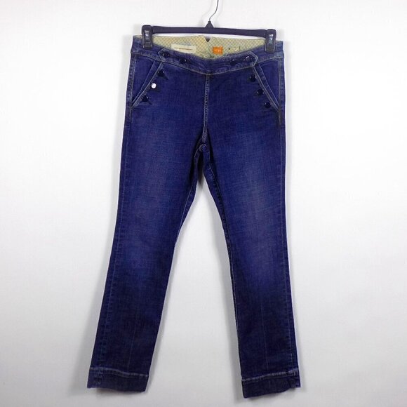 Pilcro and The Letterpress Sailor Slim Jeans Size 30 Blue - Picture 1 of 7